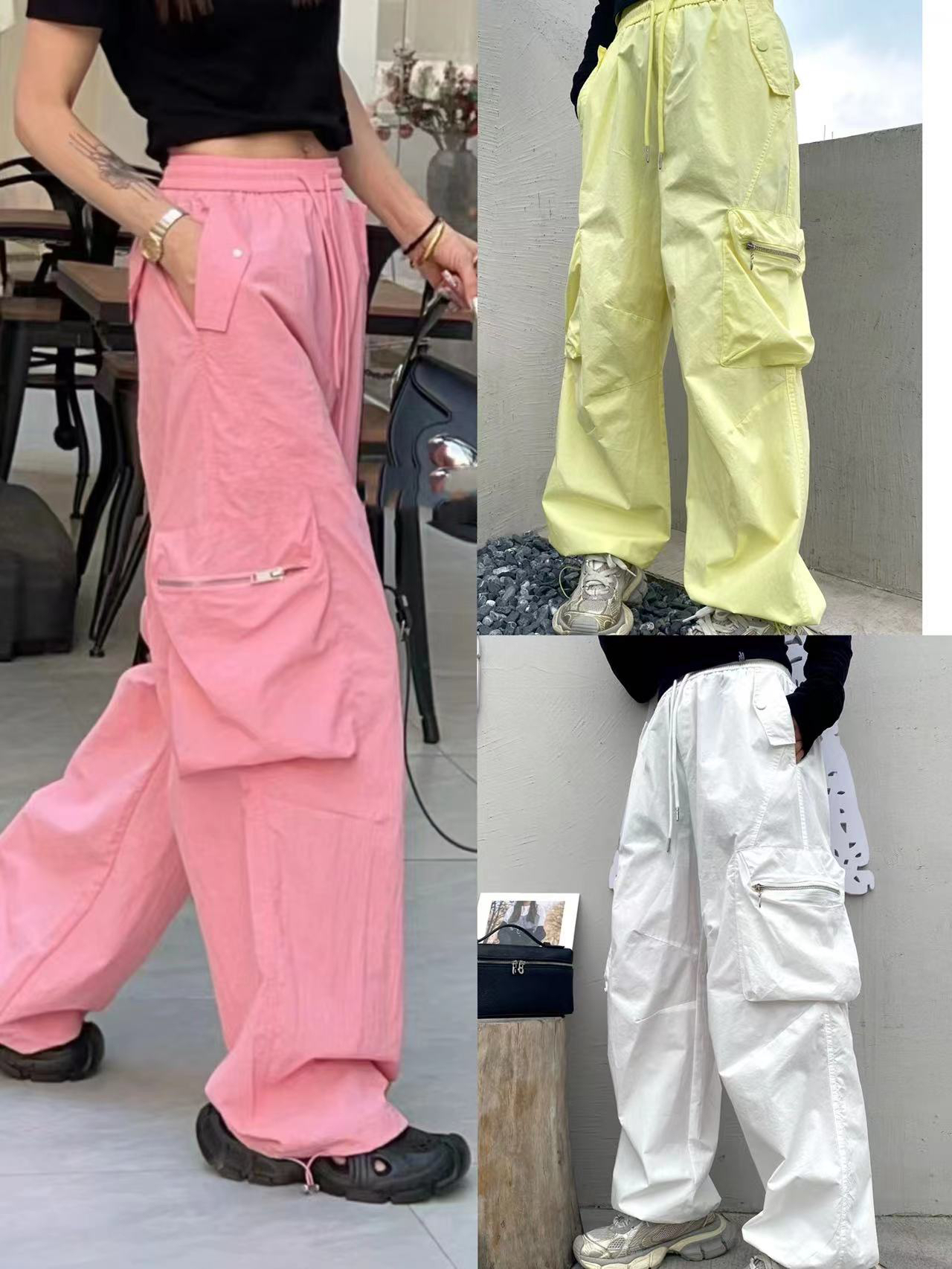 《仙姐精选》抽绳宽松显瘦女款夏季工装裤