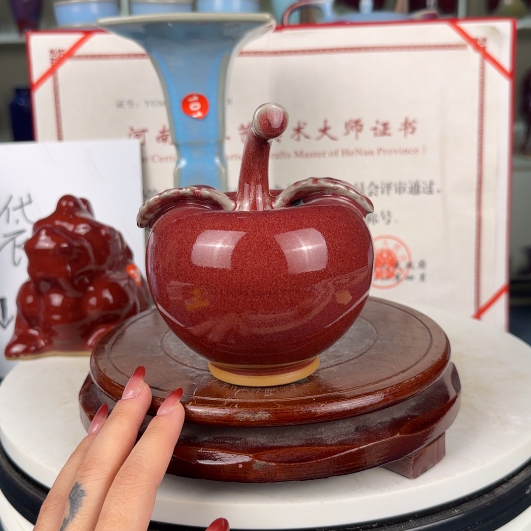 瓷摆件郑家钧窑摆件