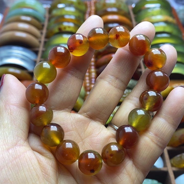 蛇纹石玉手链未镶嵌