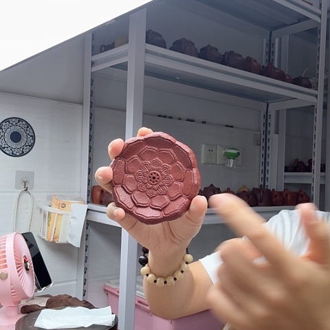 朱泥茶案可以插香的杯垫