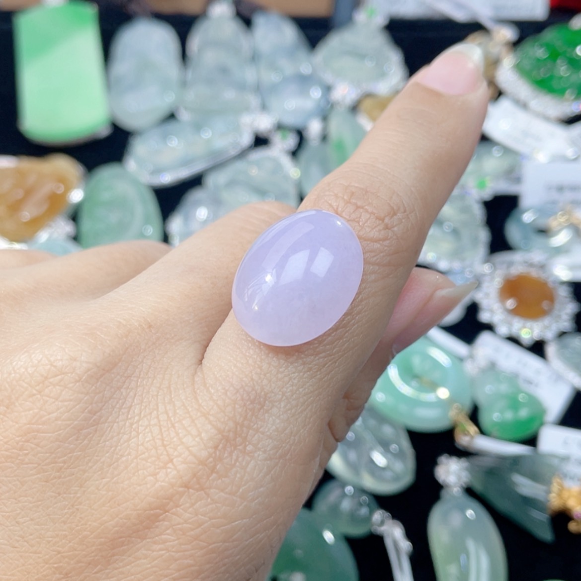 【闪购商品】翡翠颈饰未镶嵌53号 粉紫