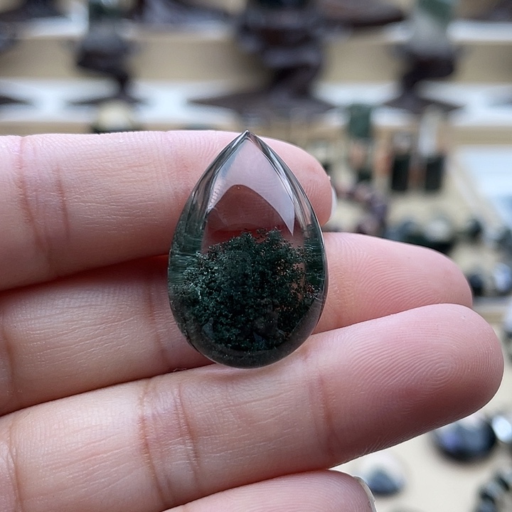 未镶嵌吊坠(不含链)水晶绿幽灵聚宝盆吊坠定制