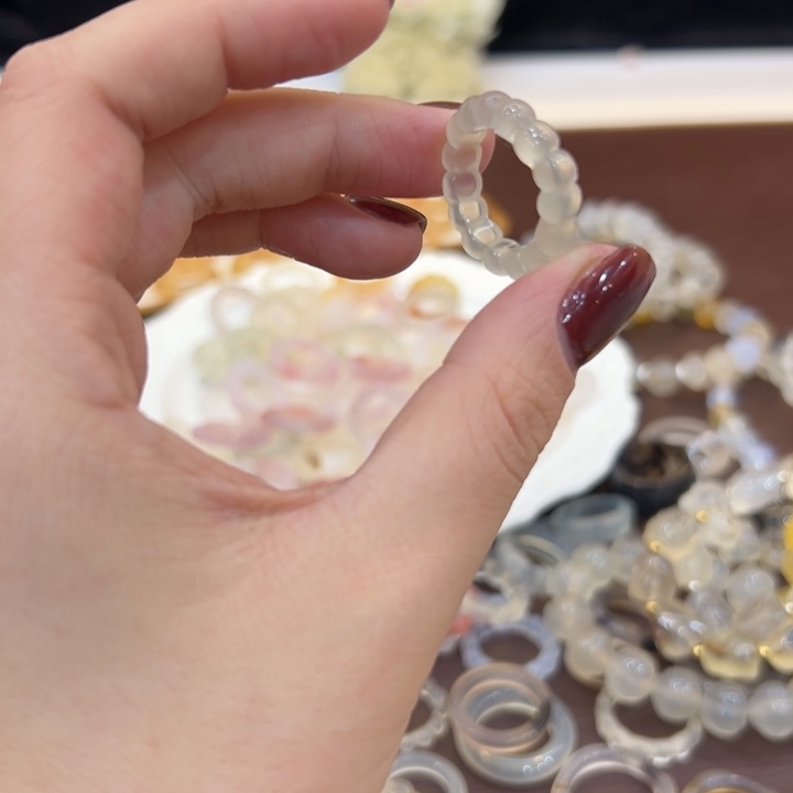 玛瑙/玉髓合金戒指10港15