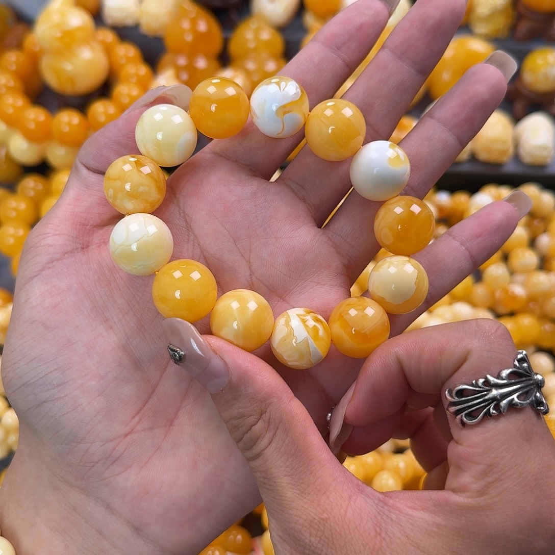 蜜蜡未镶嵌珠宝奇石17mm