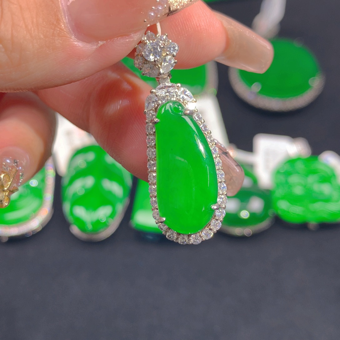 翡翠颈饰银S925镶嵌11111111111