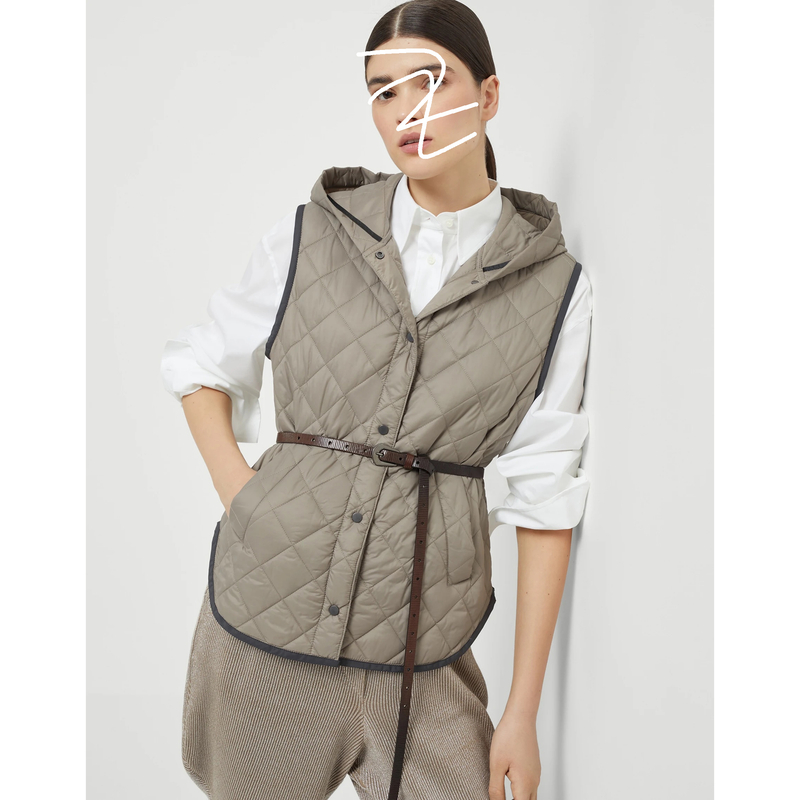 M1899时尚百搭连帽无袖马甲 双色可选衣长59 款号LZ25082