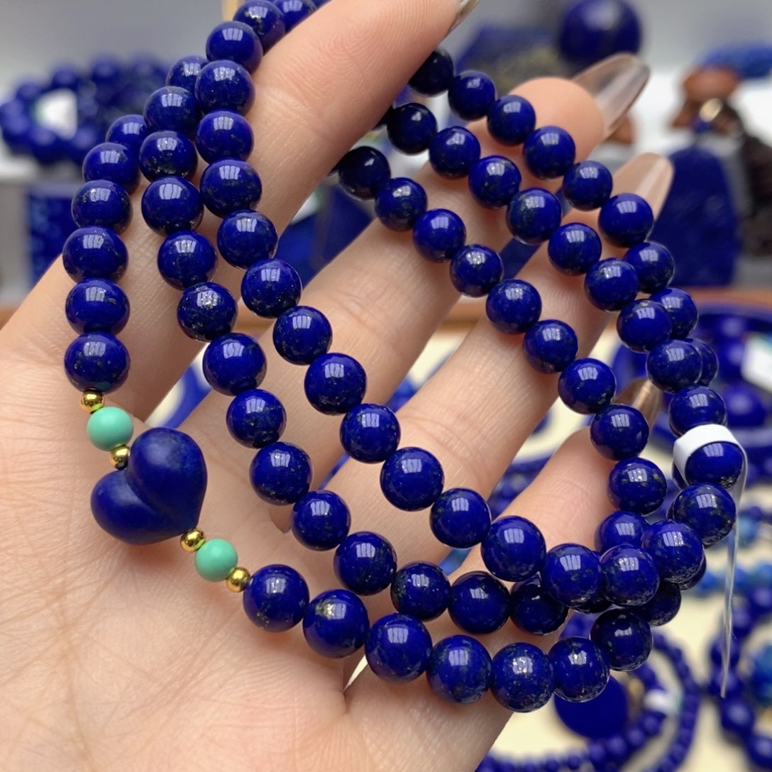 青金石未镶嵌手链6mm
