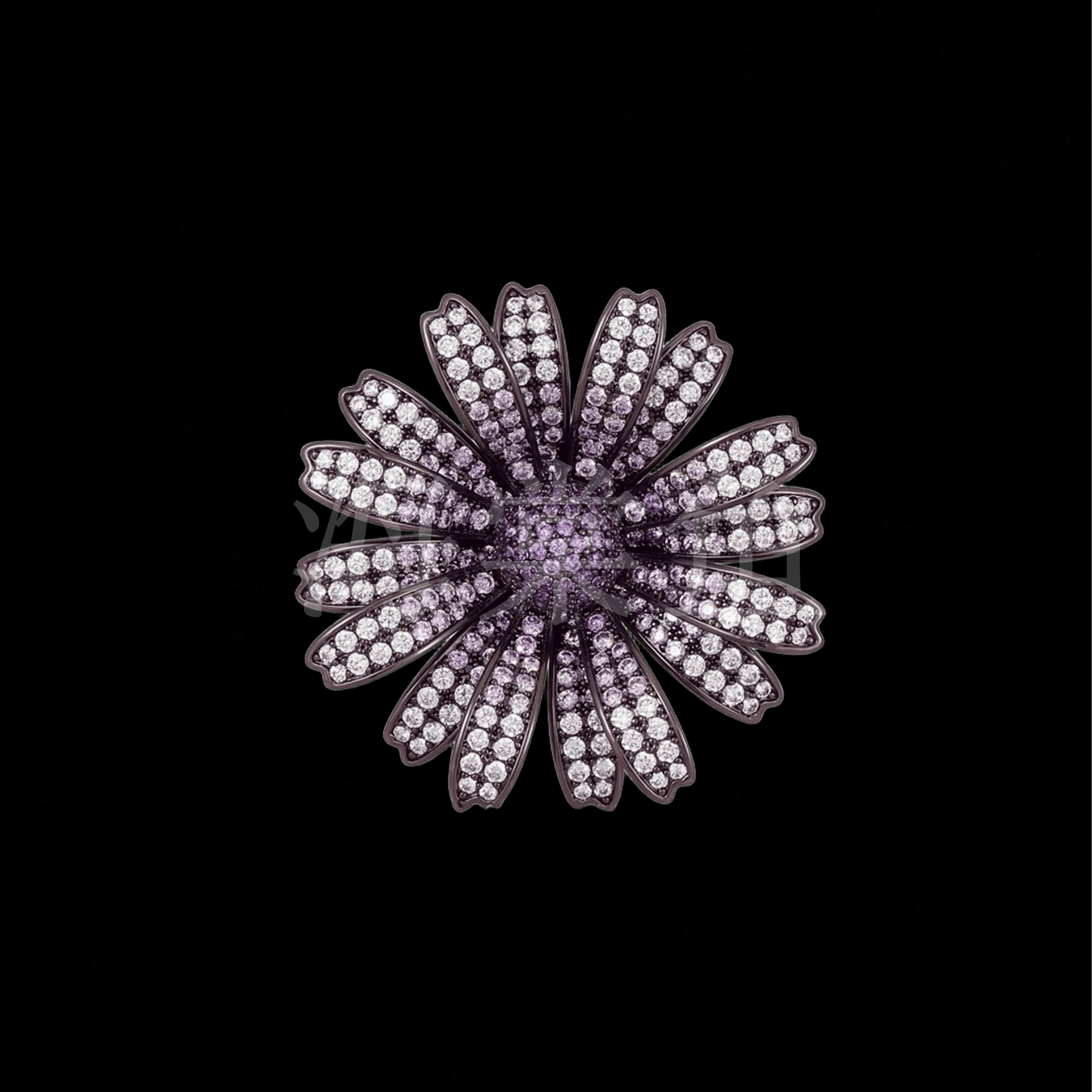 铜合金合成锆石胸针 时尚气质百搭紫色雏菊胸针5219