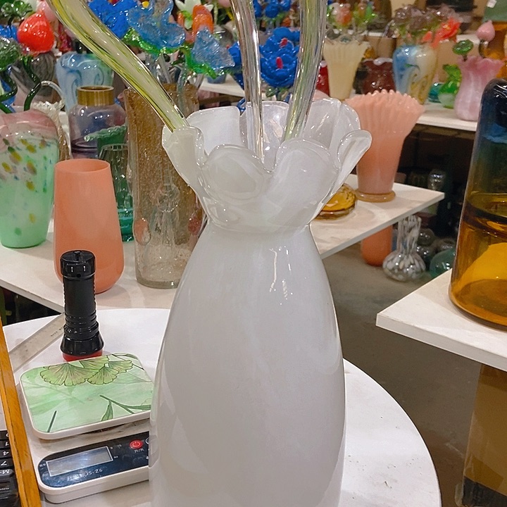 琉璃琉璃花瓶高34口6