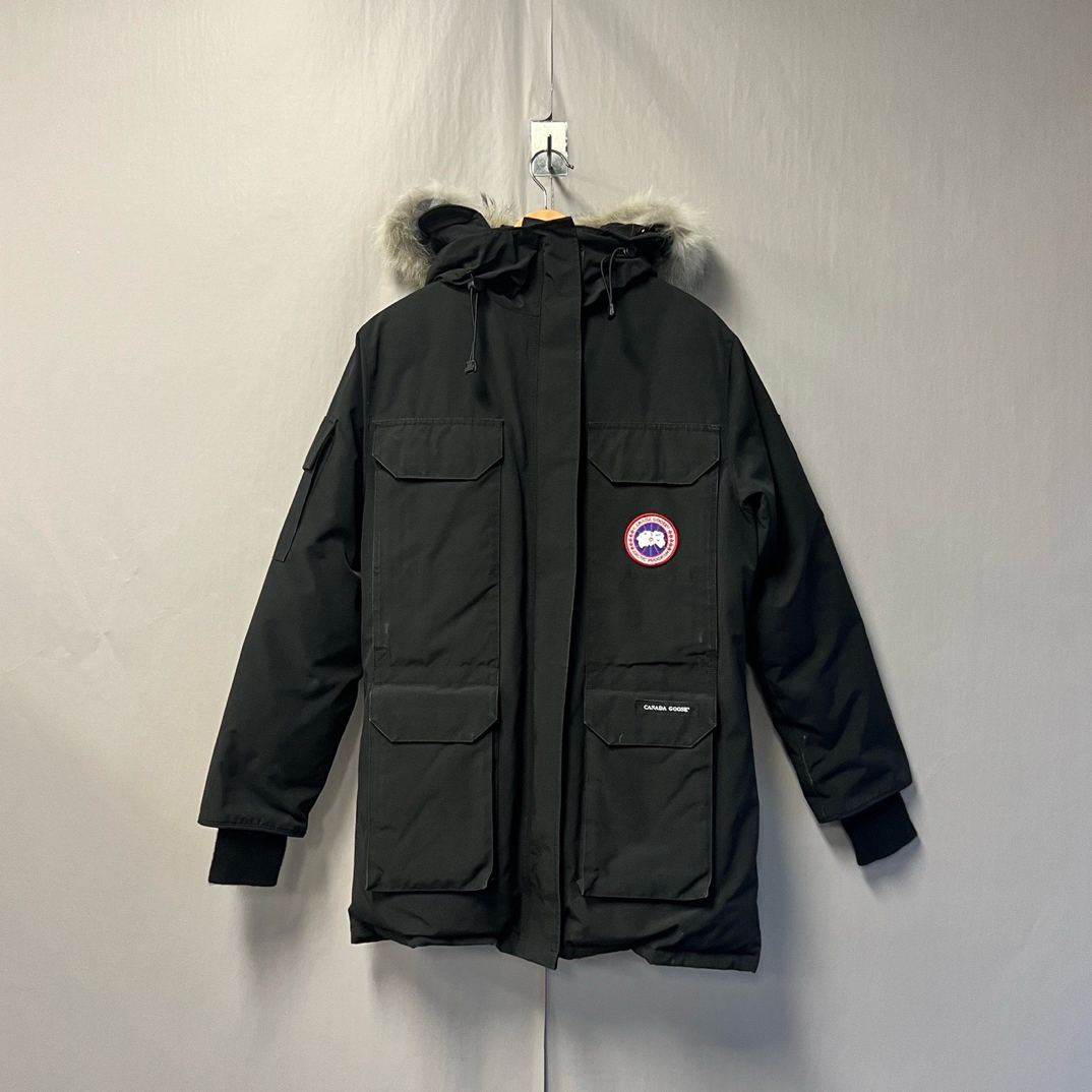 99新 CANADA GOOSE 羽绒服远征黑色女款S码 #4008jnd