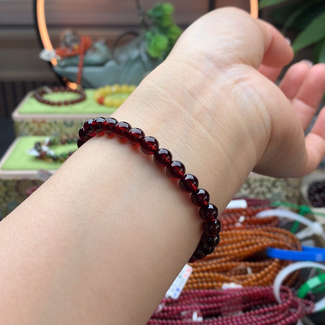 石榴石未镶嵌手串手串6.5