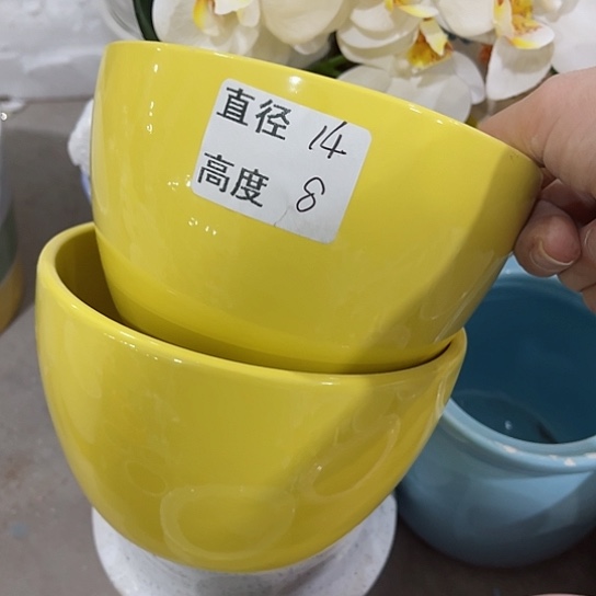 多肉绿植陶瓷花盆9.9包邮，有孔