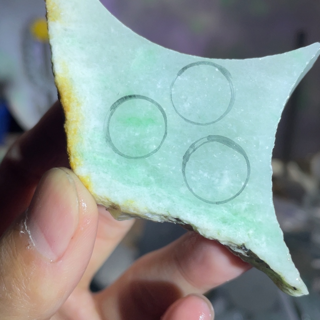 翡翠未镶嵌挂件K缅甸天然翡翠片料