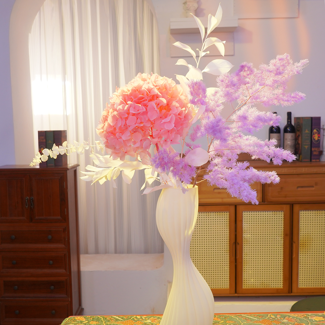 【红贵人】永生花送花瓶不凋零不枯萎居家花艺批发大花束干花