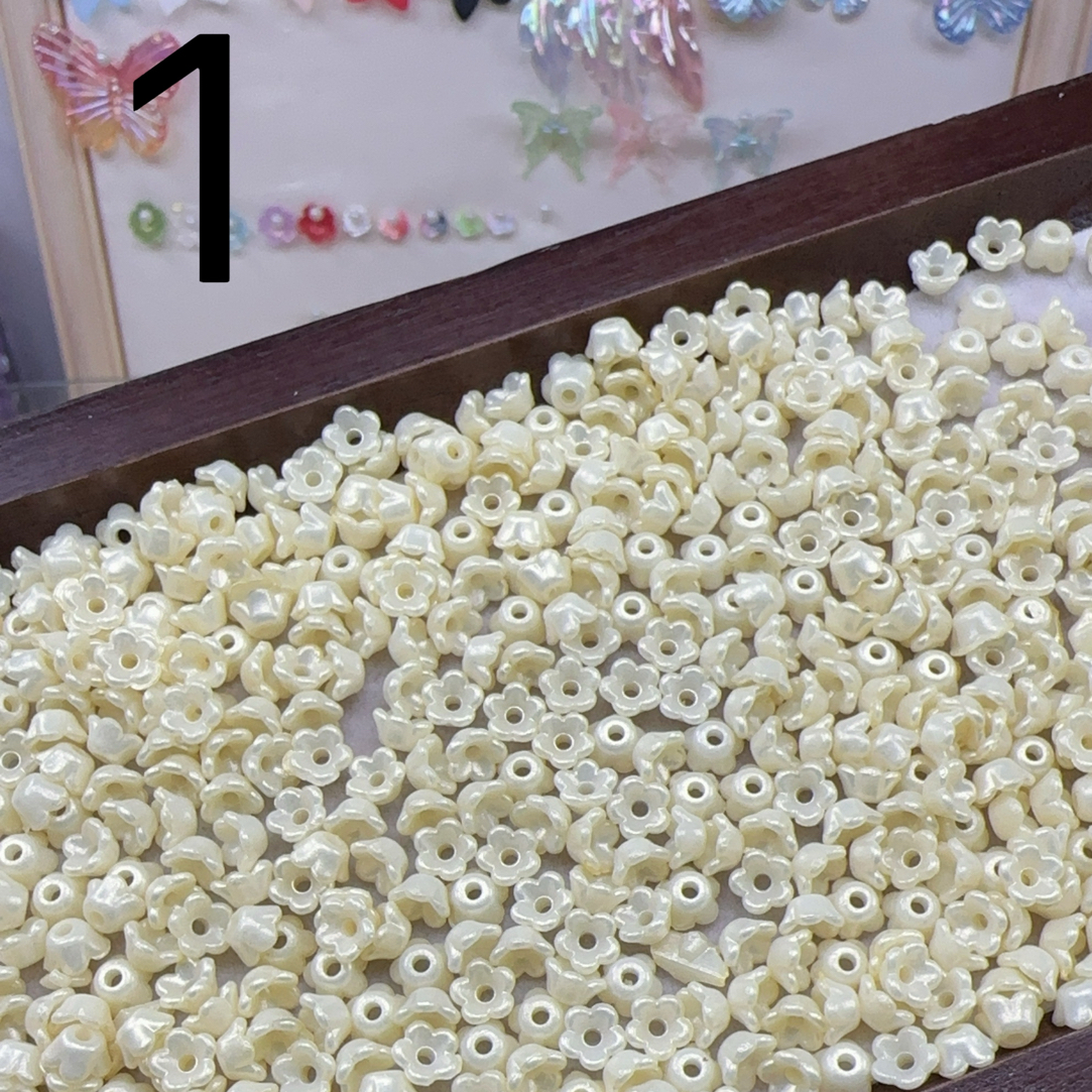 卡6亚克力铃兰花幻金效果配件带孔手工diy配件