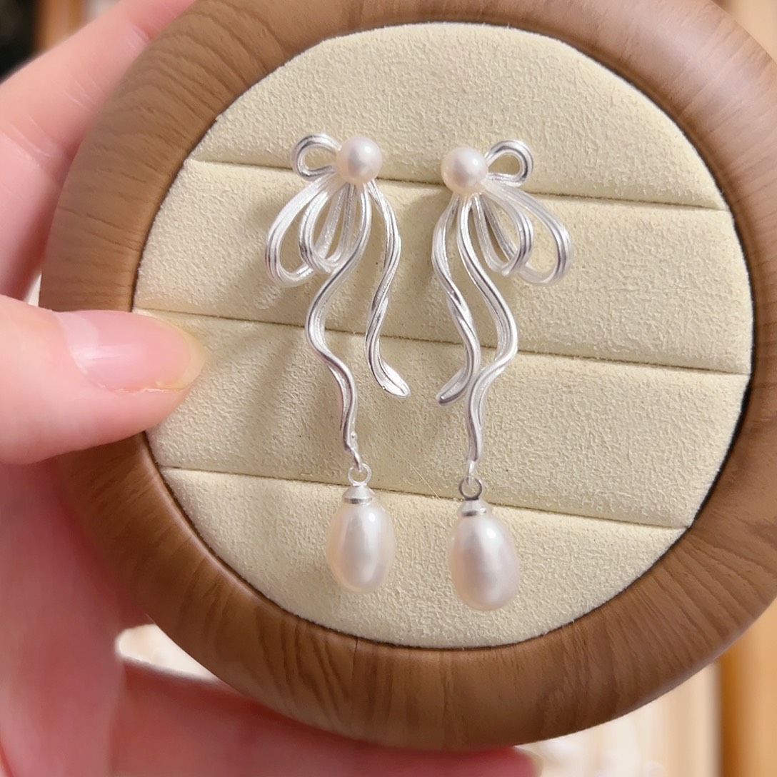 银S925镶嵌淡水珍珠原创手作