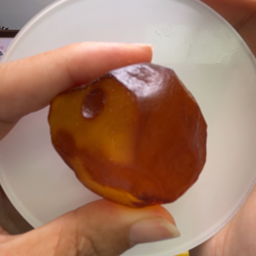 姐***儿定制琥珀未镶嵌琥珀蜜蜡原石定制有瑕