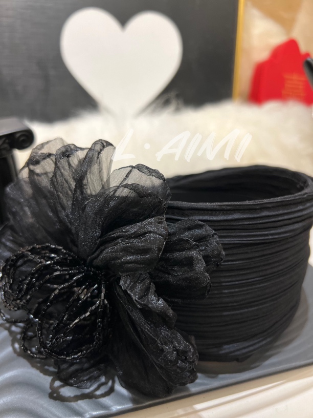   【L•AiMi】【雅奢】宽版闪钻花朵遮白发发箍头饰洗脸发带