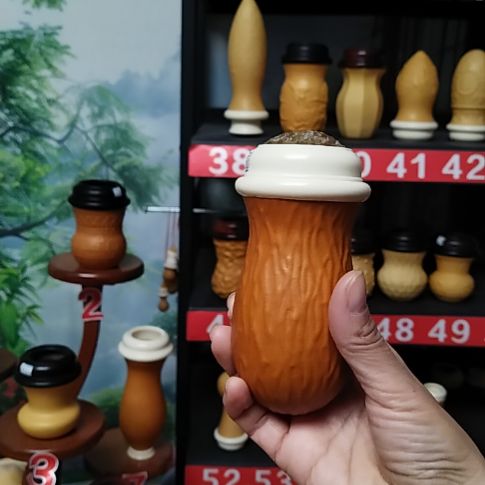 鲨***哥范制老葫芦密胺螺丝口盖牛角蒙心送