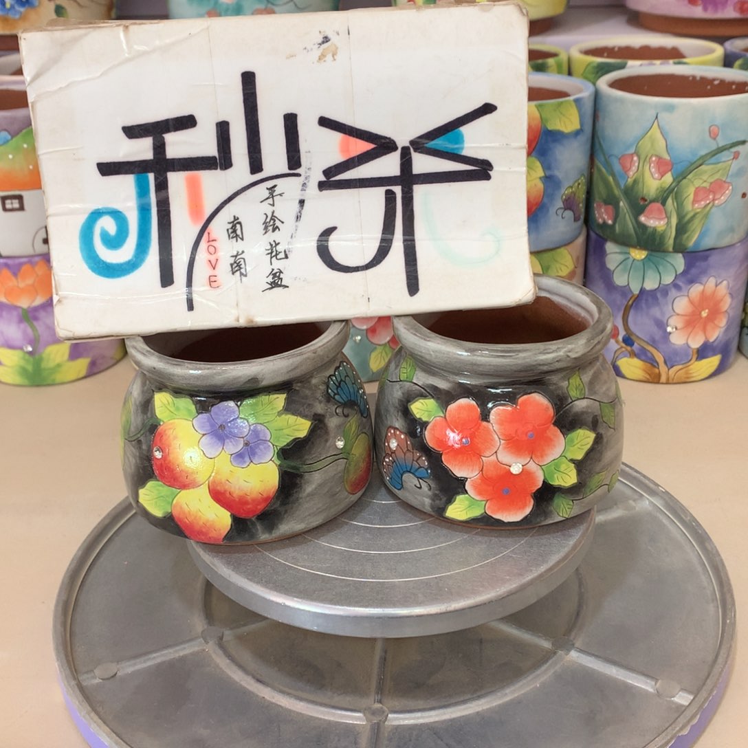 福利花盆，手绘花盆