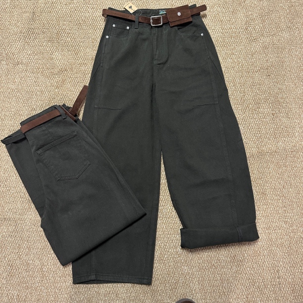 RM-加绒抓毛秋冬百搭弯刀牛仔裤窄版显瘦高腰5658