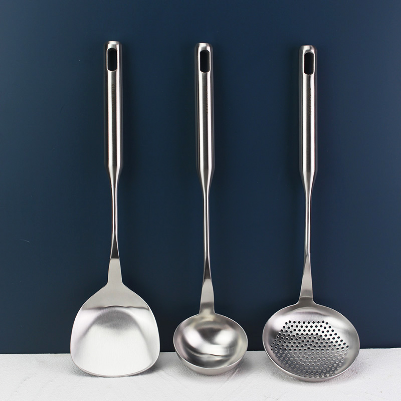 Doojan/度坚锅铲汤勺漏勺加厚大号长柄 18/10不锈钢厨具家用炒勺