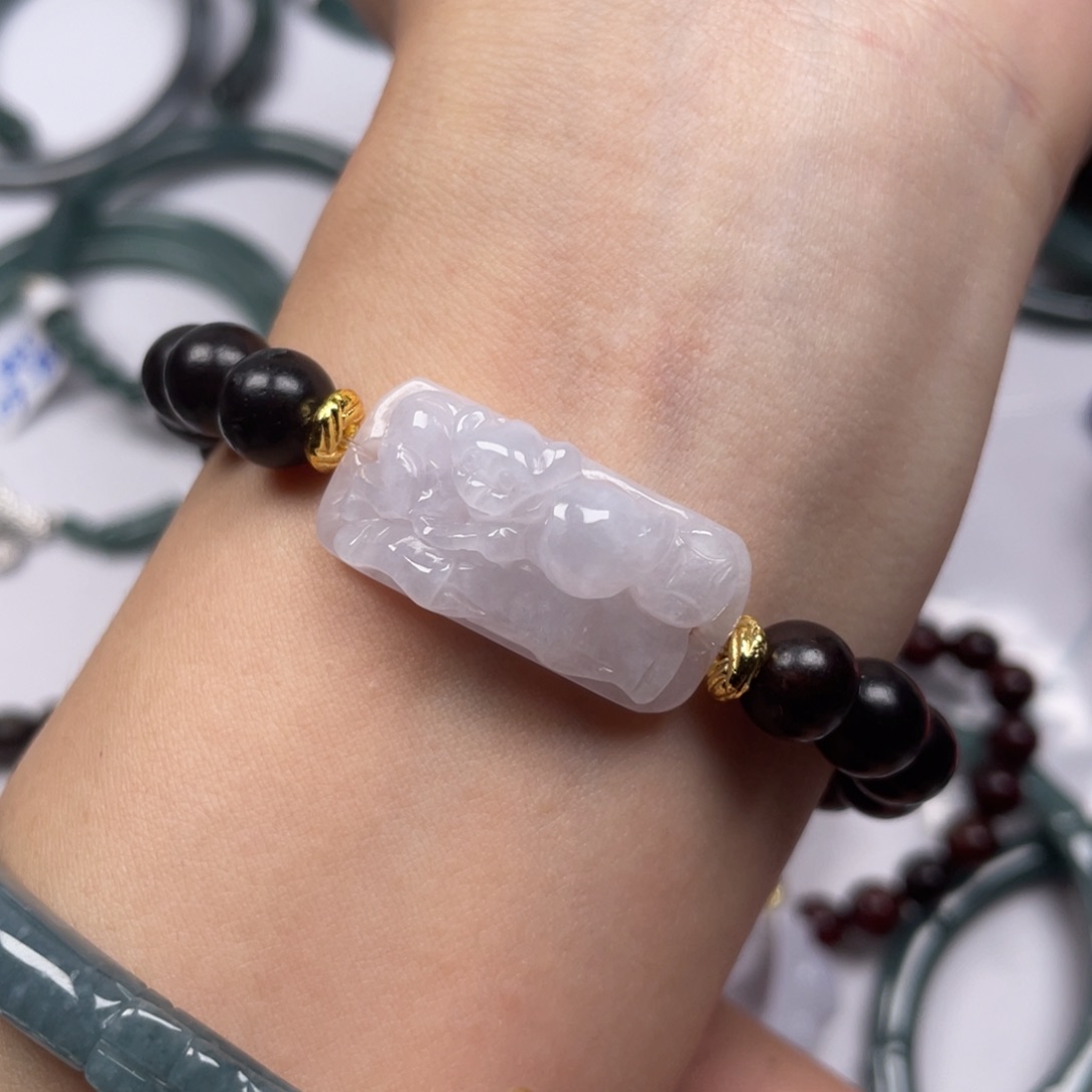 翡翠吊坠(赠链)未镶嵌紫**郁