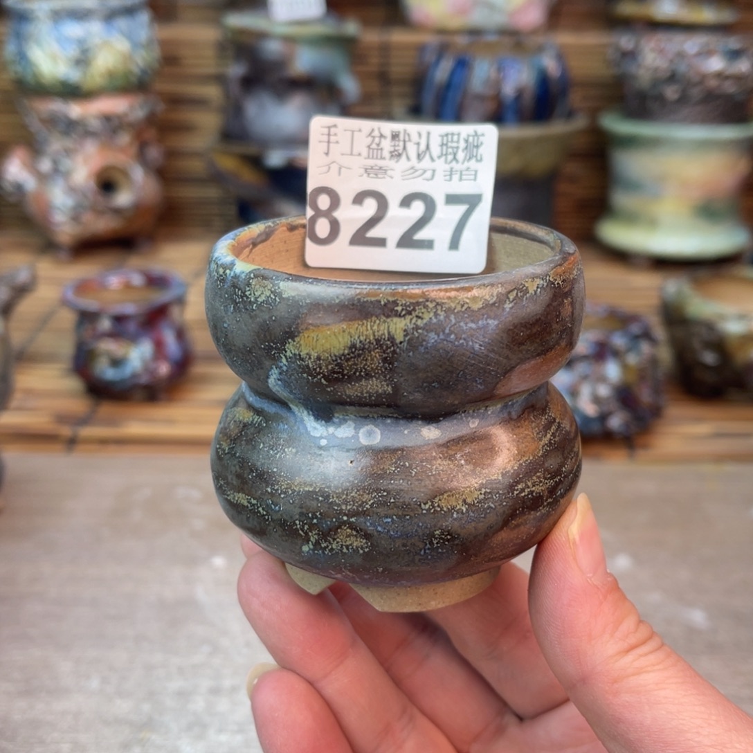 手工花盆默认瑕疵完美者勿拍