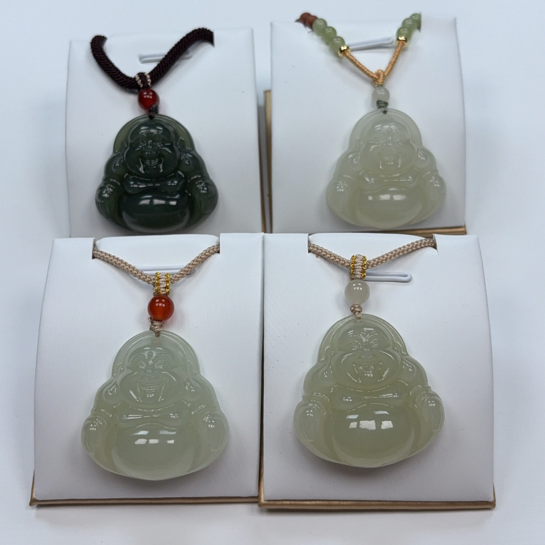 天然和田玉 大肚笑面弥勒佛（多样性拍一发一）雕刻精美穿戴百搭