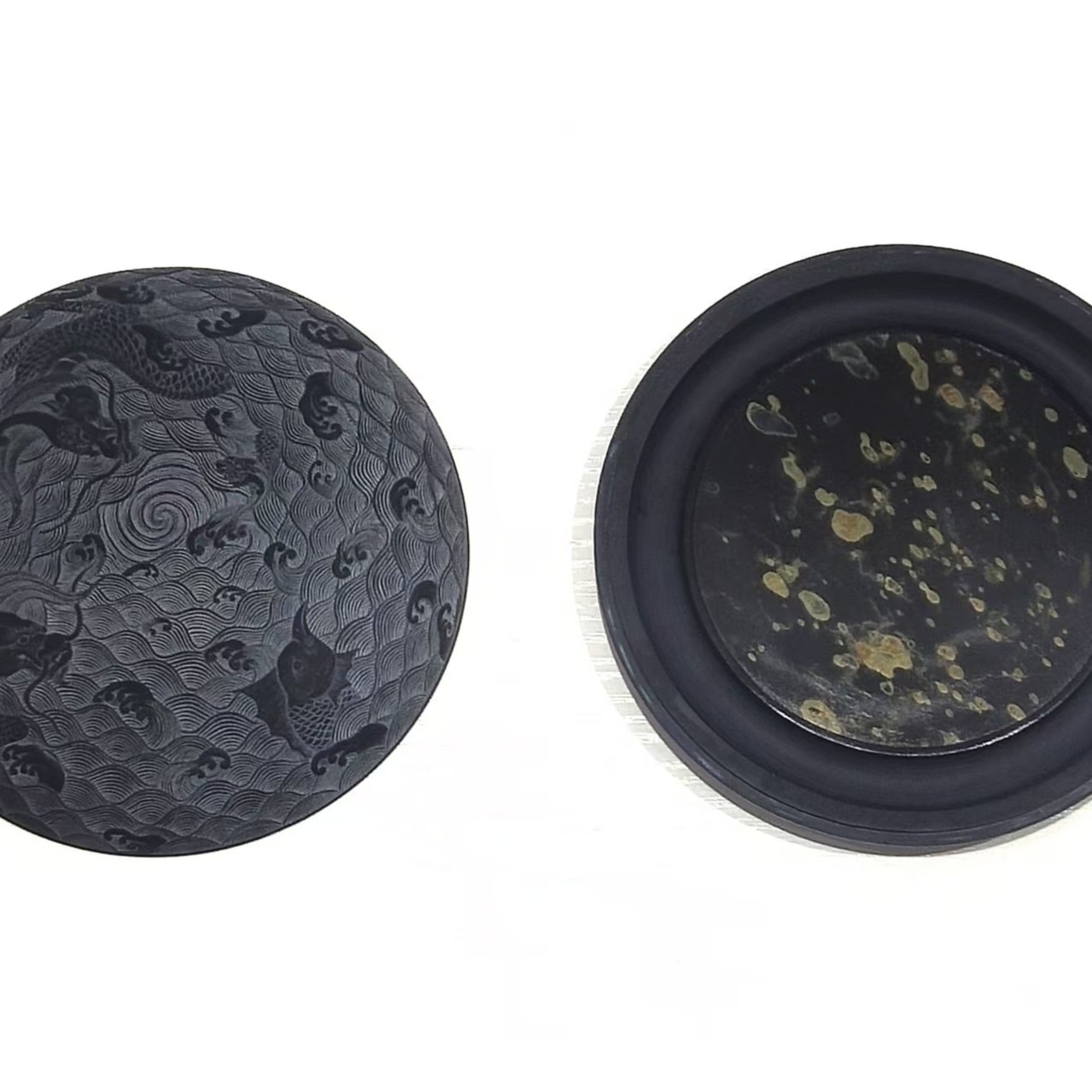 文房四宝/老坑歙砚/金星、金晕/藏品、孤品