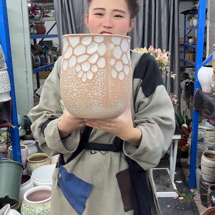 19×23-粗陶花盆有孔-买买买