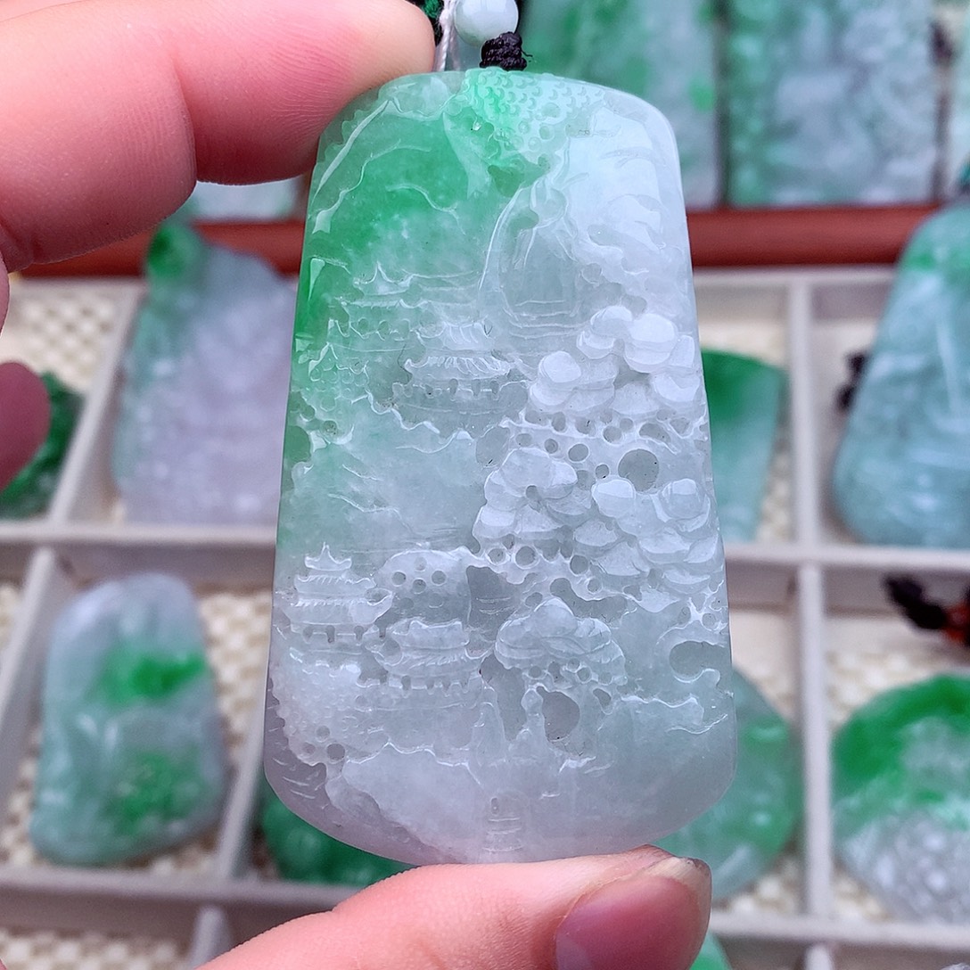 翡翠未镶嵌吊坠(不含链)