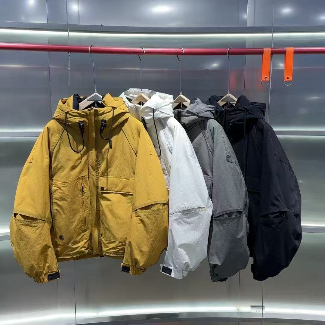 860-863-短款羽绒服冬季男款潮牌2025新款连帽保暖外套25015
