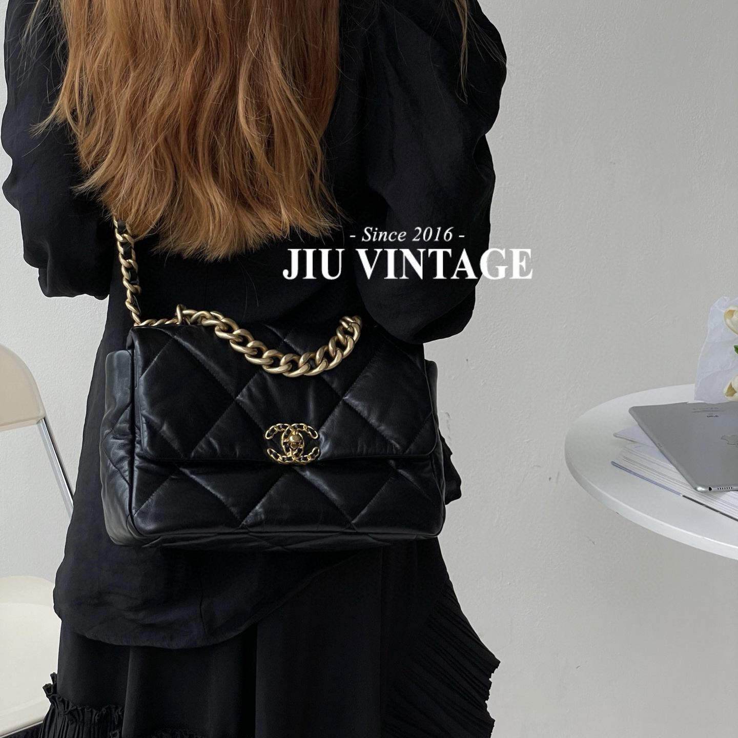 99新 Chanel/香奈儿 19bag中号30开CG14-0050单肩包