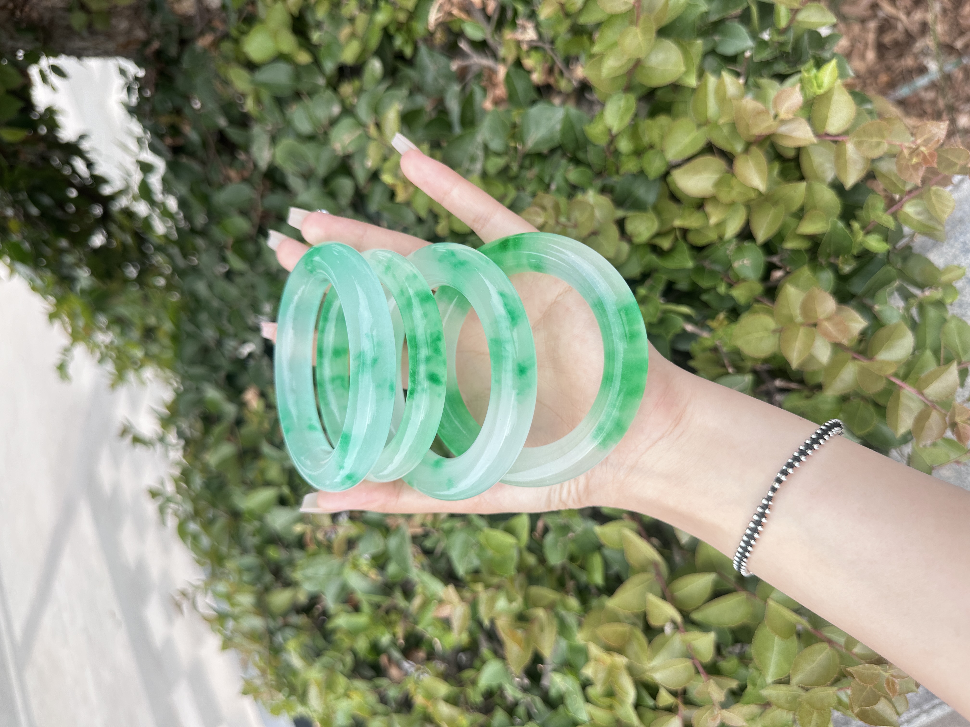 非金属珐琅手镯 超哥专属 冰透胖圆手镯【高货冰冰翠】时尚显白