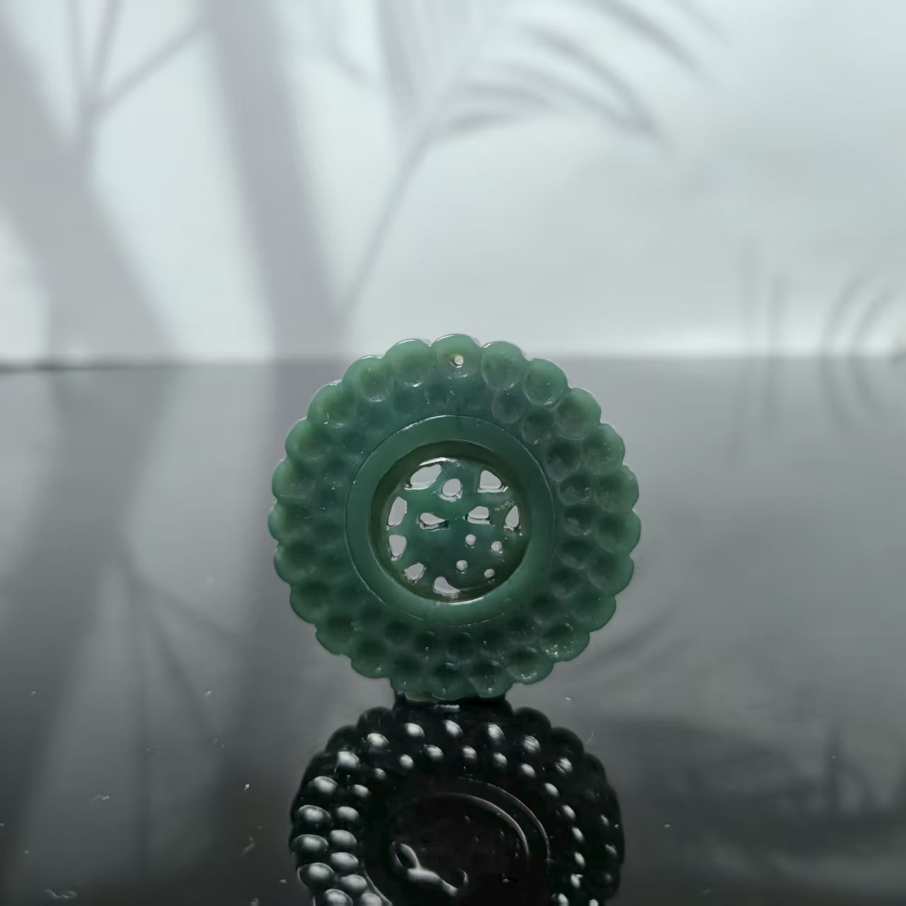 Q和田玉时来运转吊坠2558