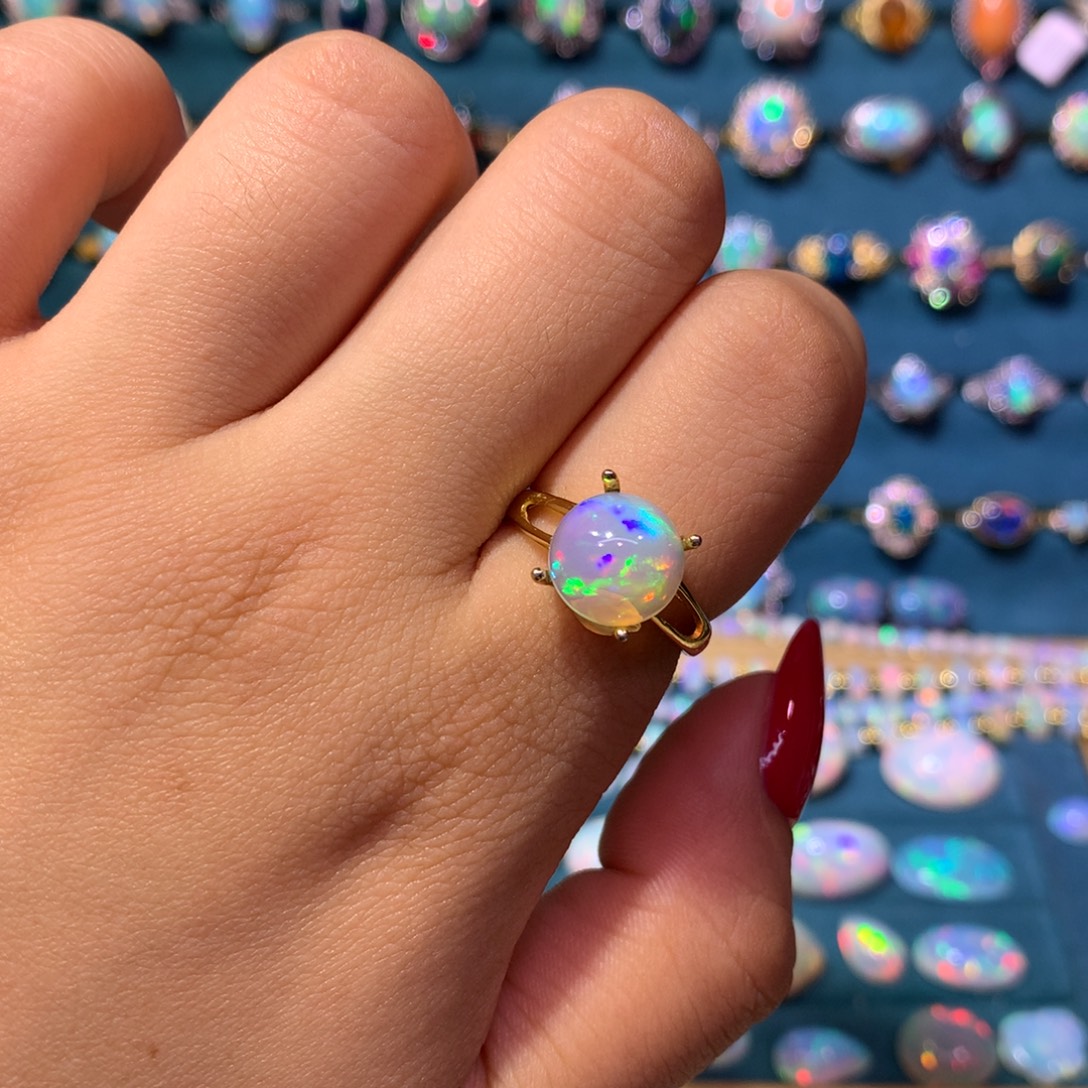 欧泊银S925镶嵌戒指款