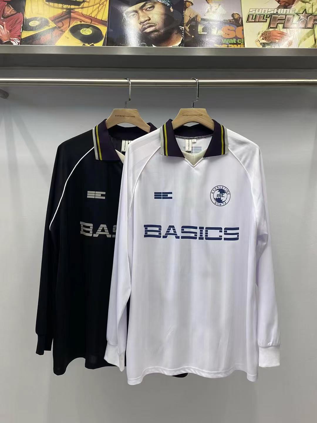 冰淇淋-条纹polo领球服打底长袖t