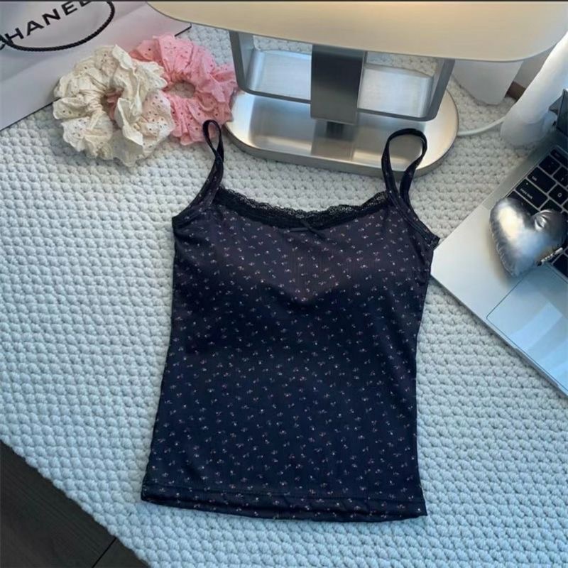 91碎花吊带背心冰丝背心女吊带女