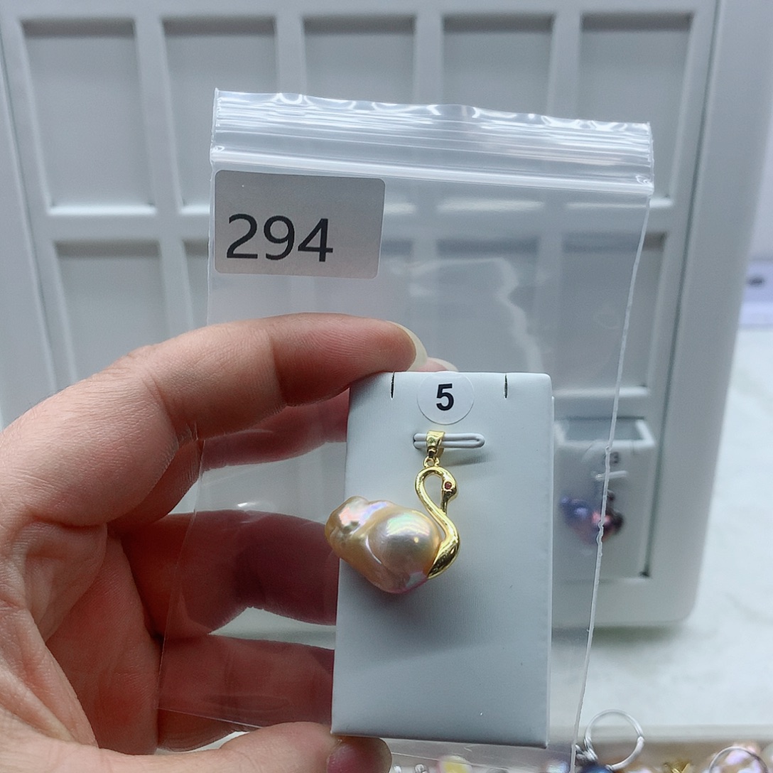 合金淡水珍珠吊坠(不含链)