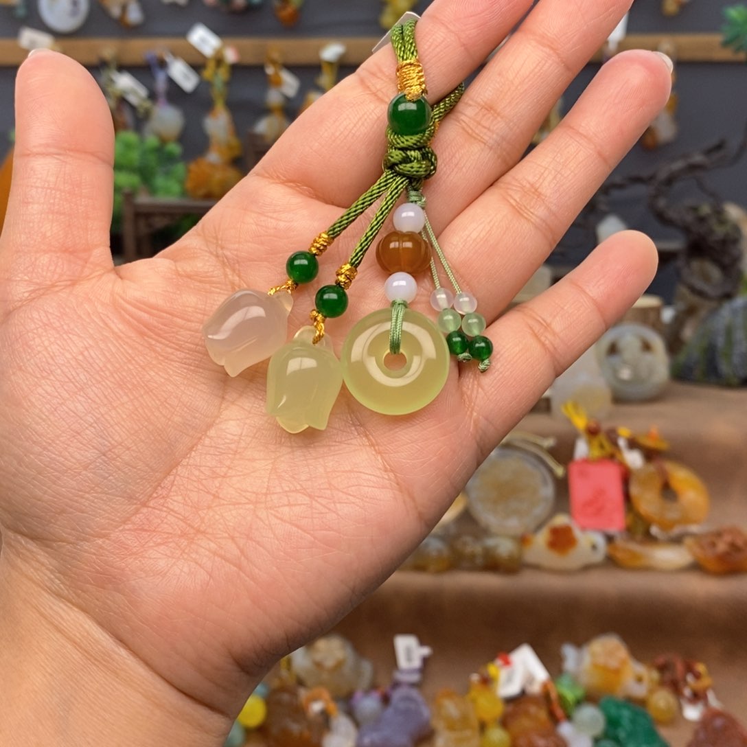 玛瑙/玉髓车挂未镶嵌挂件