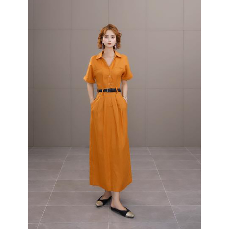 2025新款夏季气质优雅中长款连衣裙女