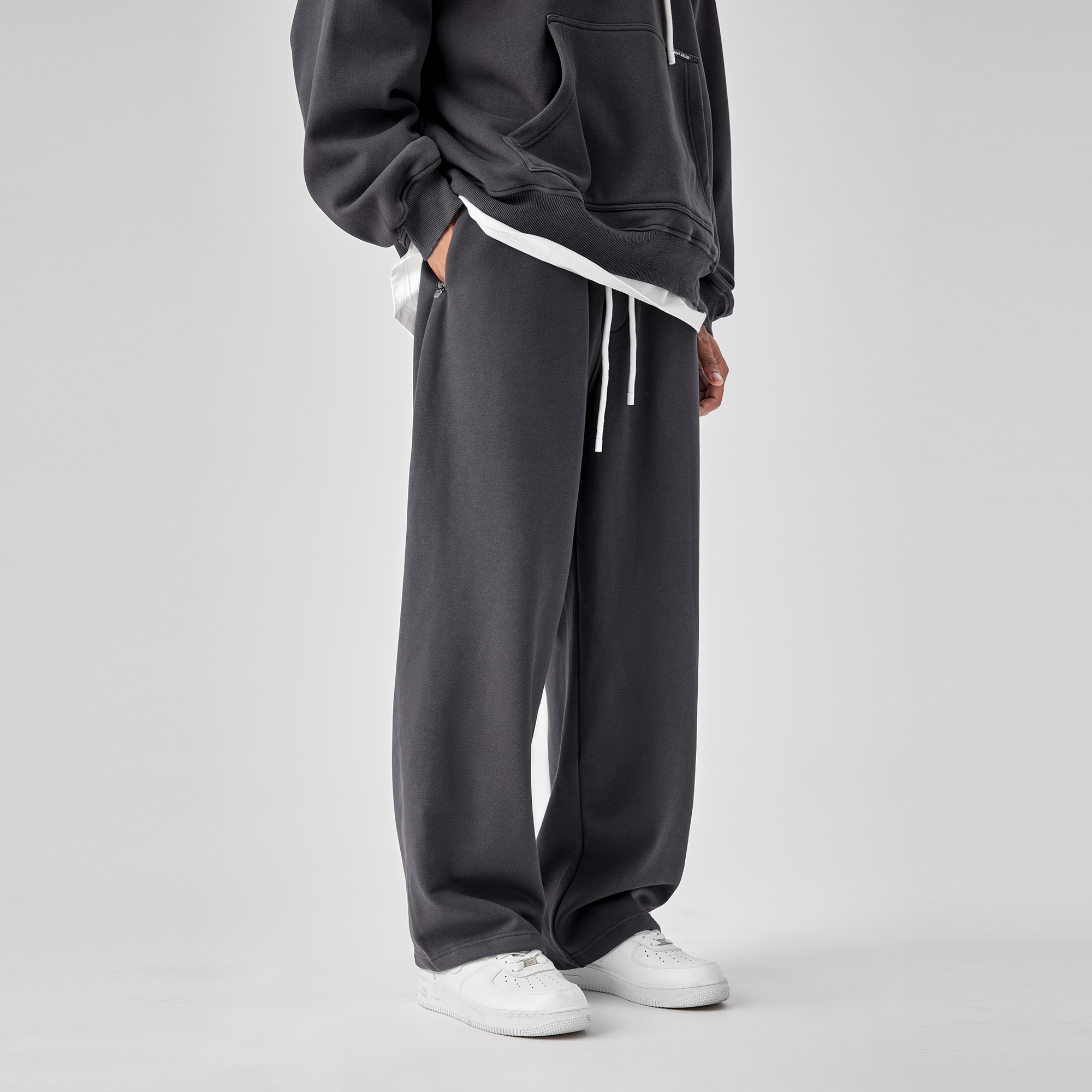 【重磅银狐绒】BODYDREAM秋冬保暖卫裤加绒加厚运动裤男直筒休闲裤