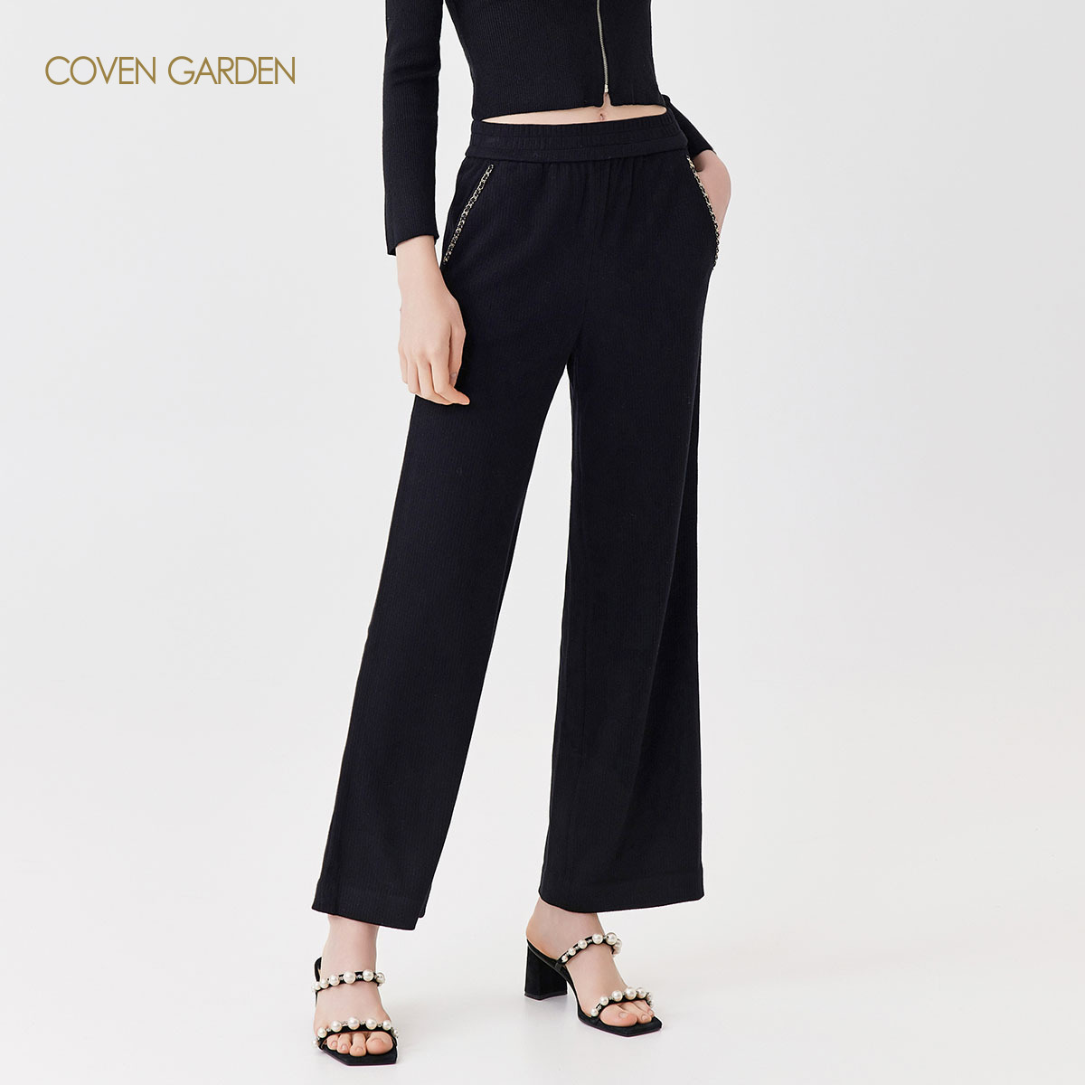 【哥文花园】百搭休闲裤针织长裤女显瘦 CLA1061600