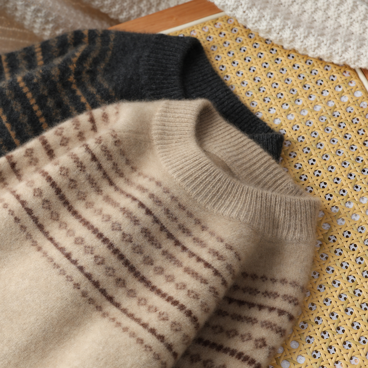 时尚百搭纯羊毛针织衫加厚毛衣儿童男女宝内搭打底衫冬季上衣