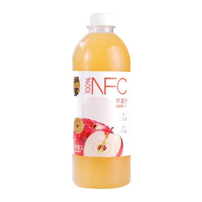 润之家100%NFC苹果汁1L
