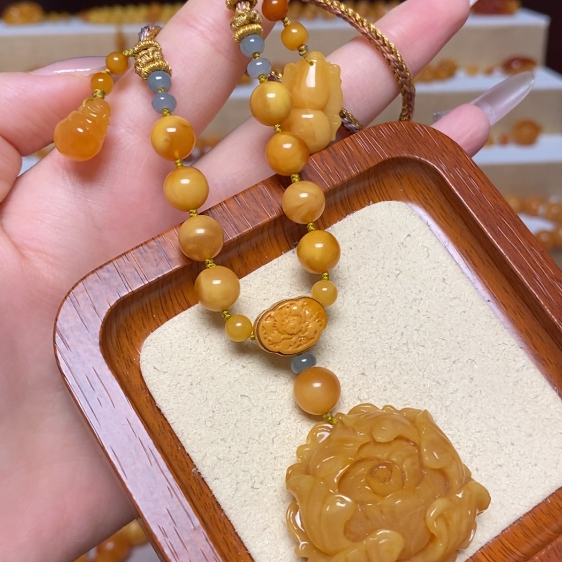【闪购商品】未镶嵌颈饰蜜蜡项链