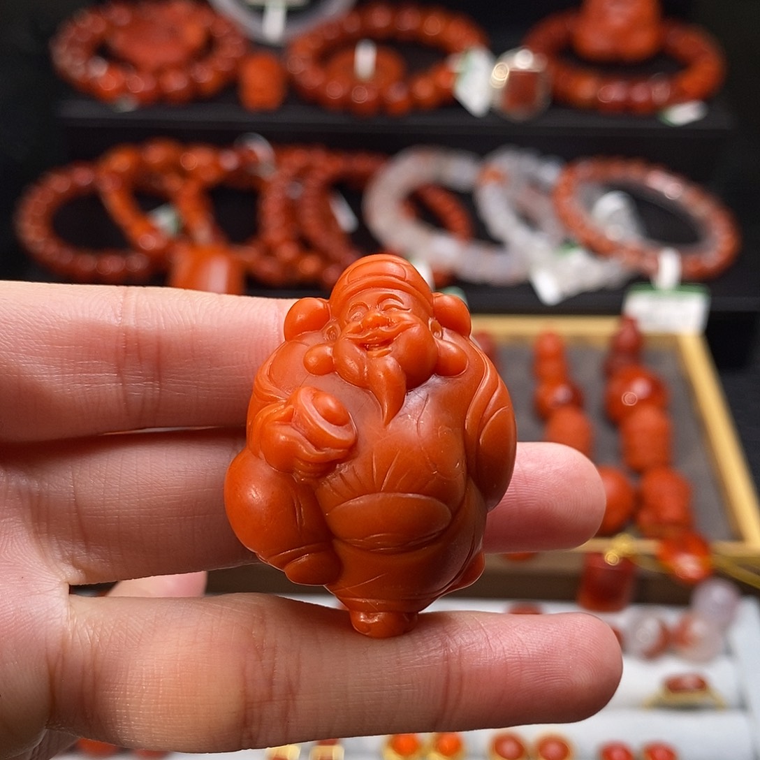 南红玛瑙未镶嵌四川凉山财神