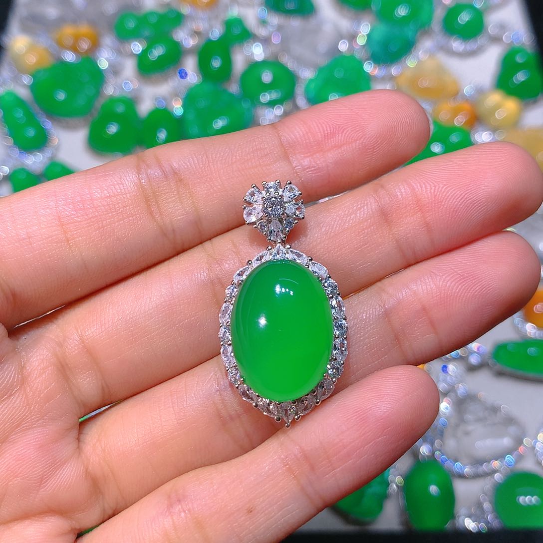 玛瑙/玉髓颈饰银S925镶嵌爱***命