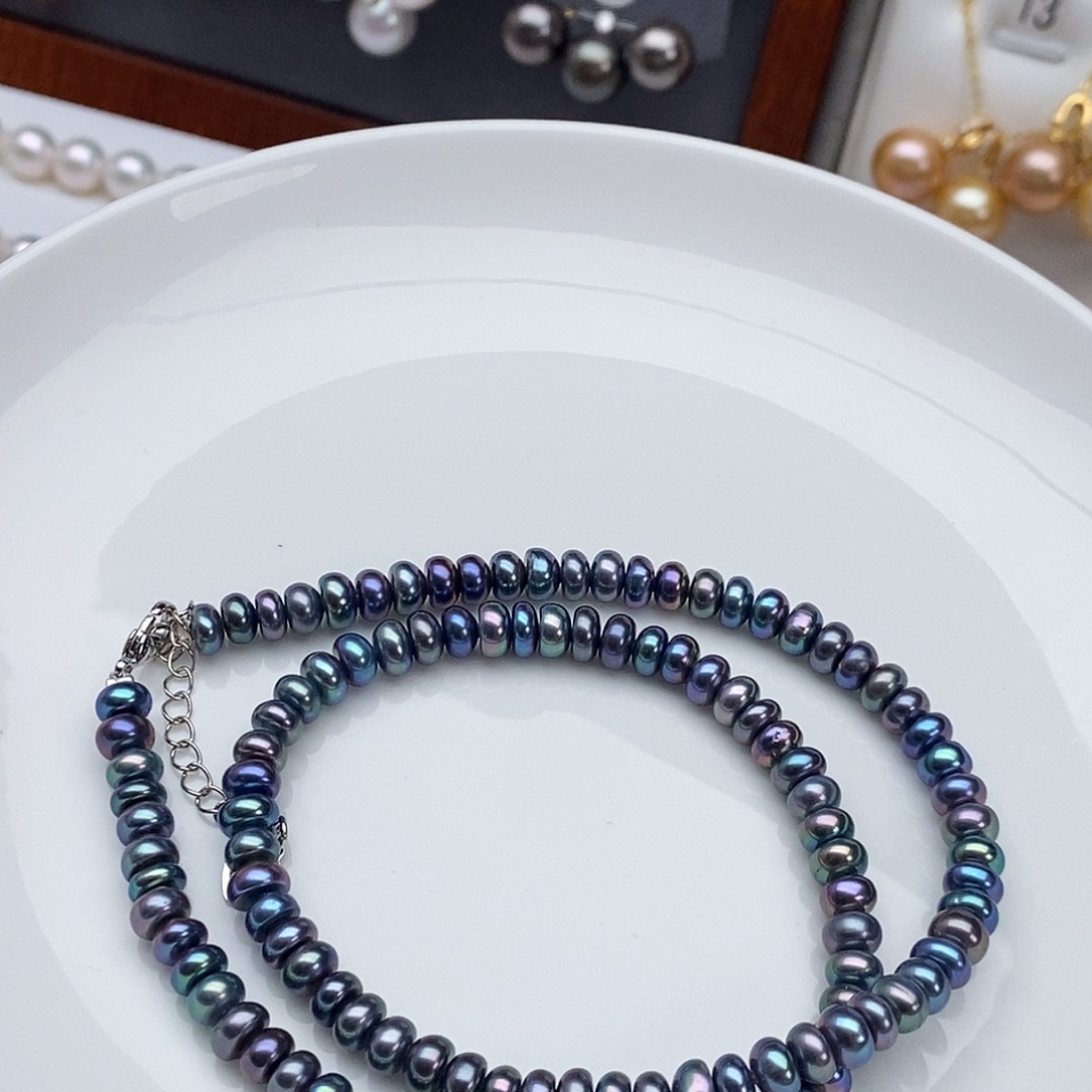 淡水珍珠颈饰合金